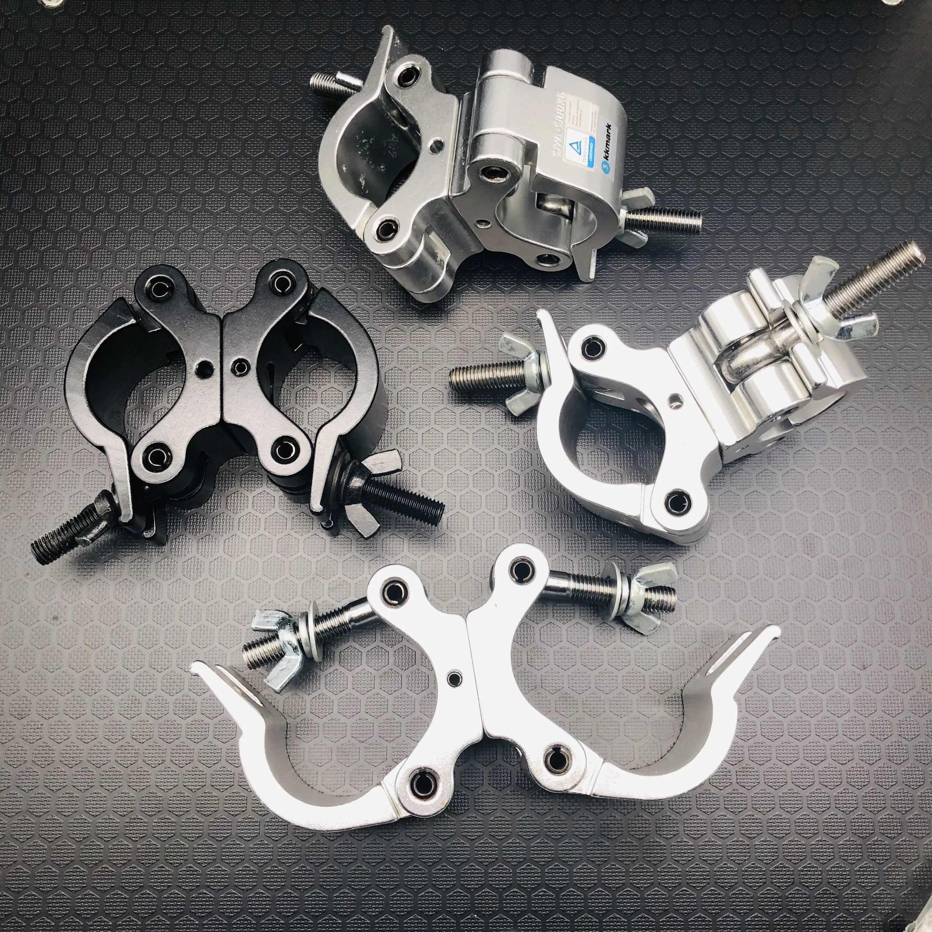 20mm 30mm 40mm 50mm 60mm 1in 2' Easy Self Locking Beam Clamps Half Coupler MINI JR Swivel Truss Rigging Staging Lighting Clamps