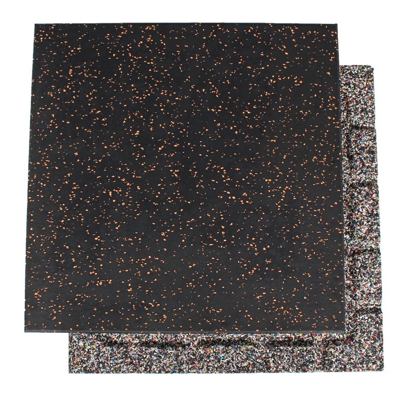 Smooth Surface Black Rubber Gym Flooring Tiles For Weight Lifting Exercise Rubber Mats 3cm 4cm 5cm Thickness