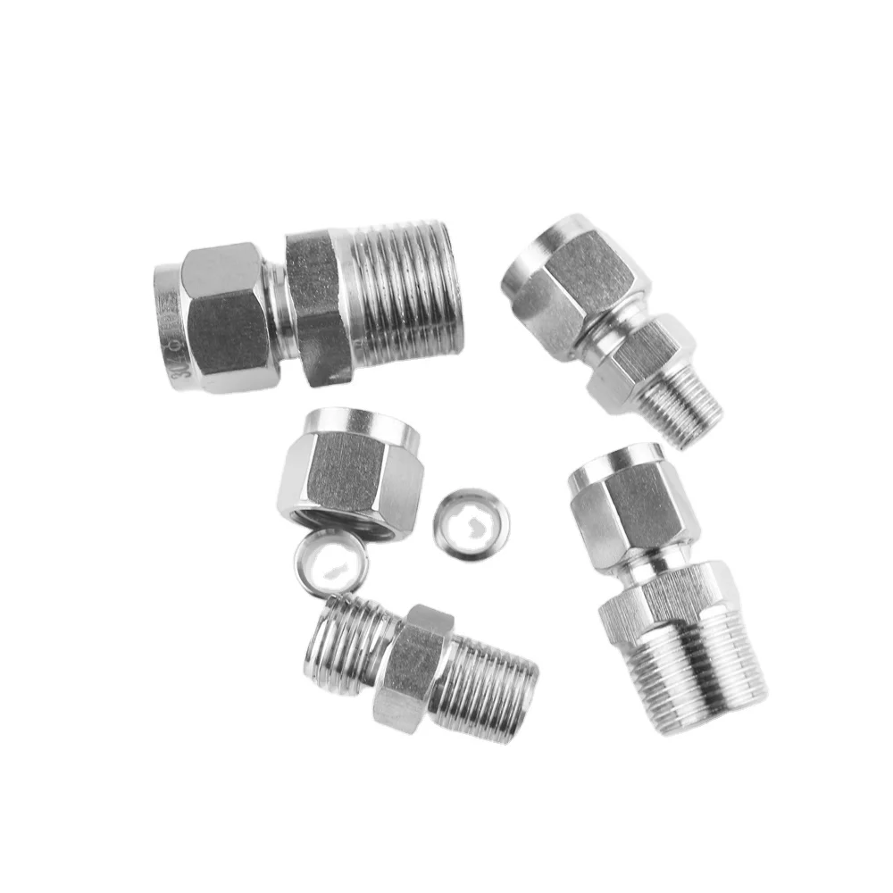 Custom Made BKTC Stainless Steel Pipe Pneumatic Male Ferrule Quick Fitting