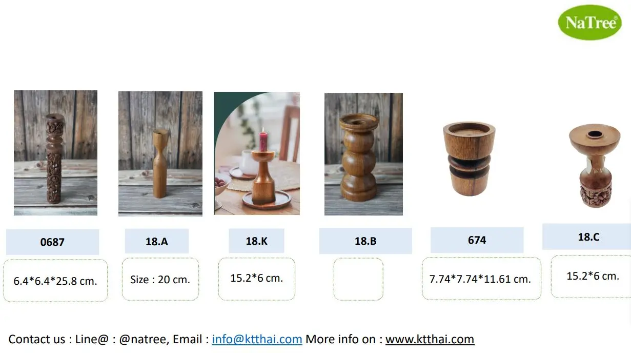 Premium Product Best Selling Natree Export Quality Wood Home Decor Candle Holder Eco Friendly Product from Thailand