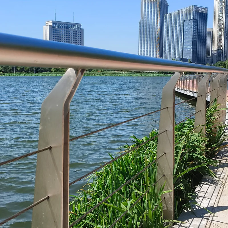 Modern Popular Outdoor Deck Balcony Cable Railing Post 304 316 Stainless Steel/Aluminium Stair Wire Handrails Balustrade