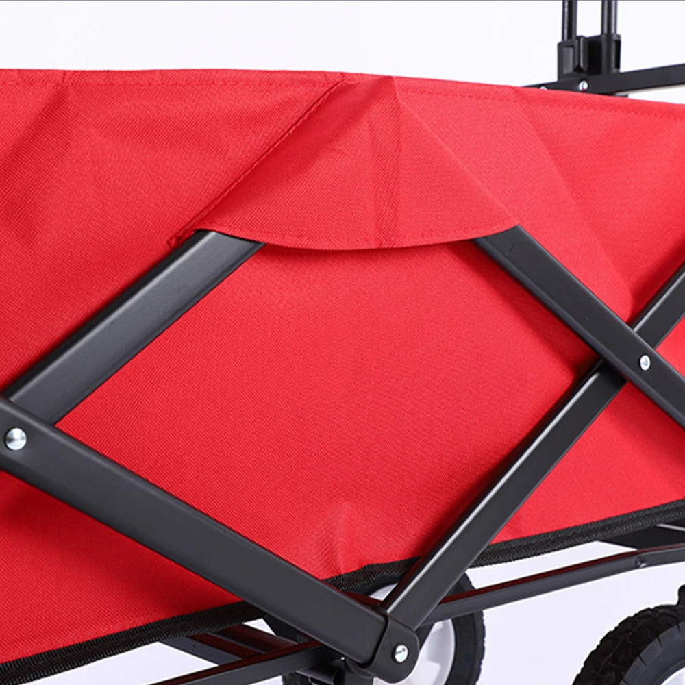 Foldable Picnic Camping Wagon Camping Cart Trail Collapsible Folding Beach Utility Cart Trolley Wagon
