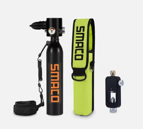 Mini Scuba Dive Cylinder with 5-10 Minutes Capability Portable Bottle for Emergency Backup Scuba Diving Tank Kit