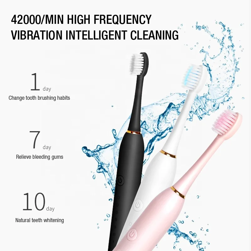 VCAN Wholesale Factory Price Sonic Electric Toothbrush Rechargeable Smart Adult  Oral Toothbrushes with 6 modes