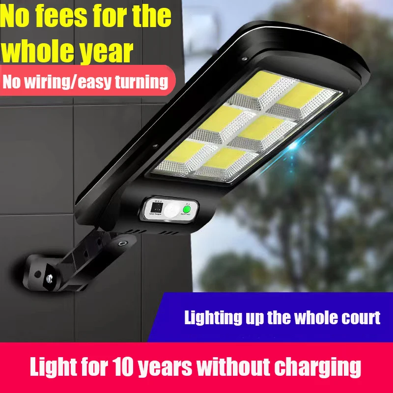 Waterproof Solar Street Lights Outdoor Motion Sensor Street COB Lamp With Remote Control Solar LED Lamp