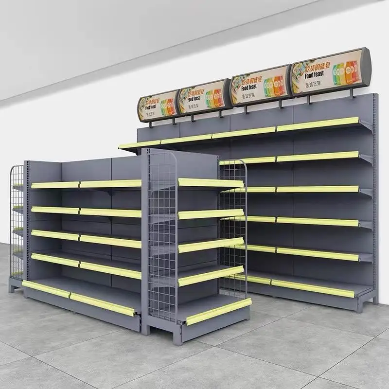 Индивидуальные полки для продуктового магазина гондольные стеллажи товары винного розничная продажа супермаркета