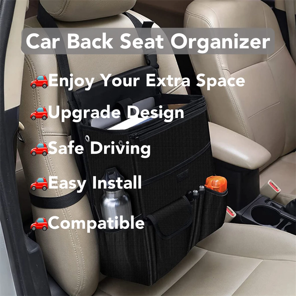 Car Organizer Bag Storage iPad Holder Back Seat Organizer Waterproof Car Backseat Organizer with Touch Screen Tablet Holder