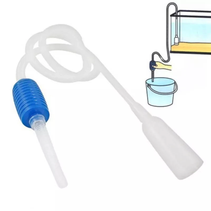 Aquarium Siphon Fish Tank Syphon Vacuum Cleaner Pump Semi-automatic Water Change Changer Gravel Water Filter
