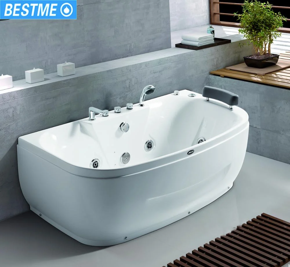 Single whirlpool massage bathtub with 1pc pillow