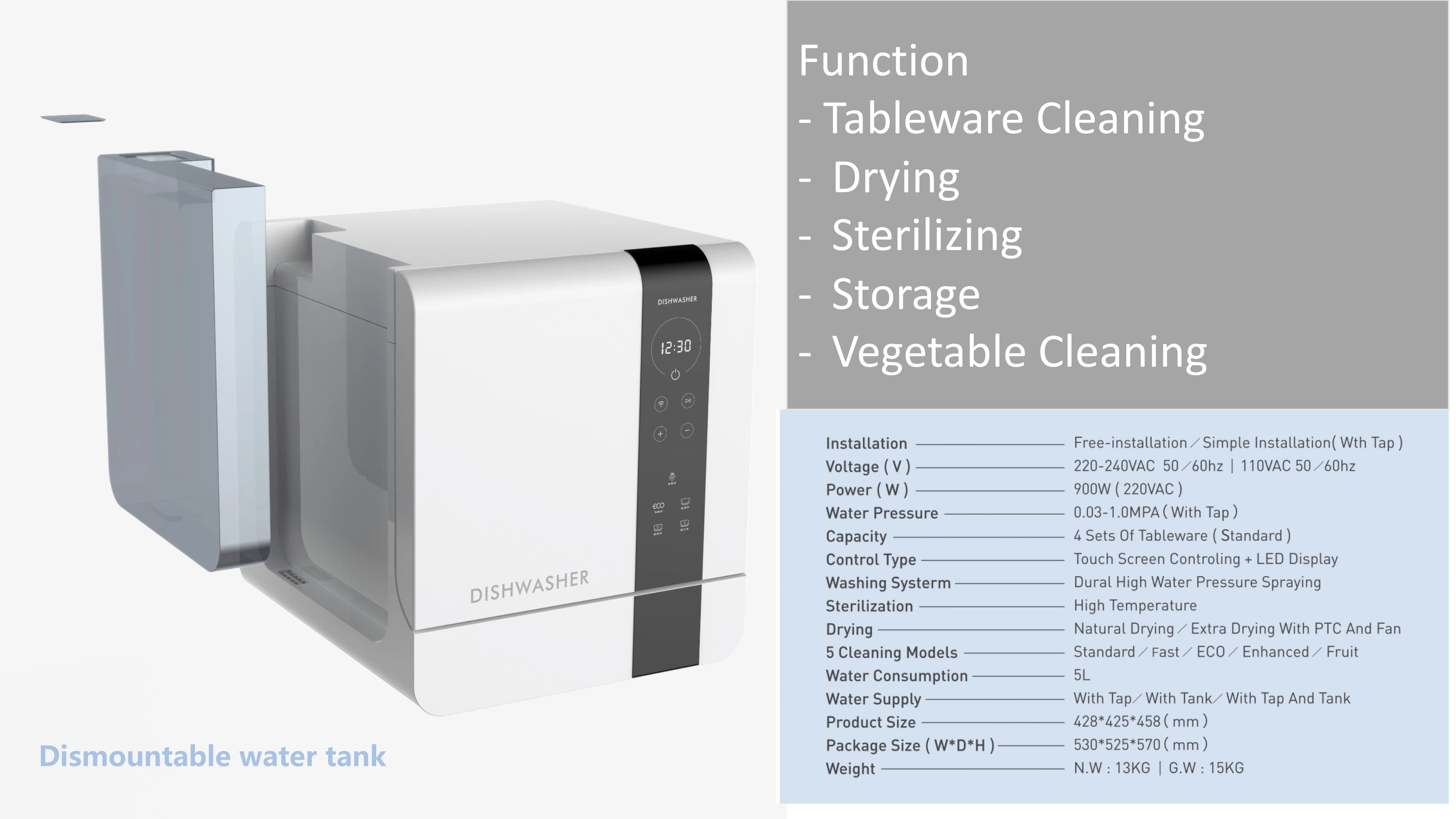Портативная Автоматическая Посудомоечная машина для ресторана для дома