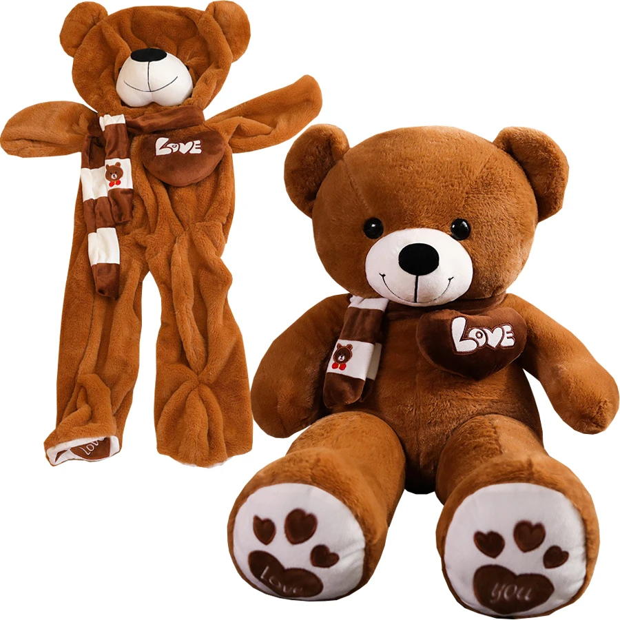 Wholesale Large Giant No Fill Unstuffed Bear Plush Skin Toys for Valentines Day Gifts Big Bear Animal Plushie without Cotton