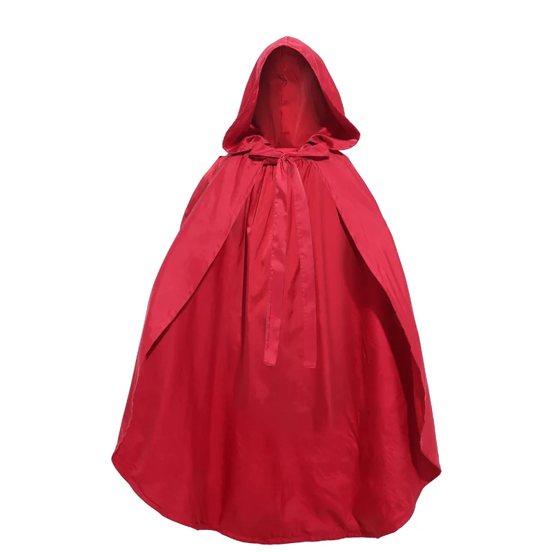 Double-layer children cosplay fairy tale wolf grandma little red hood cape for kids and adult