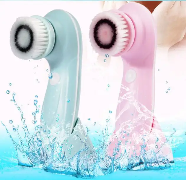 3-in-1 Electric Face Wash Brush Skin Clean Pore Cleaner SPA Beauty Relief Massager Rotating Rechargeable Facial Cleansing Brush