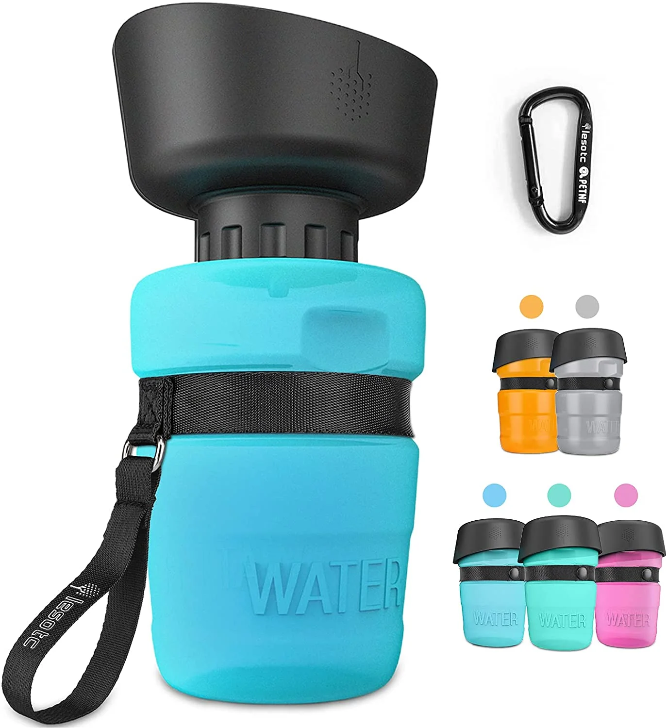 Pet Water Bottle Portable Collapsible Travel Foldable 520ml Dog Drinking Water Dog Water Bottle