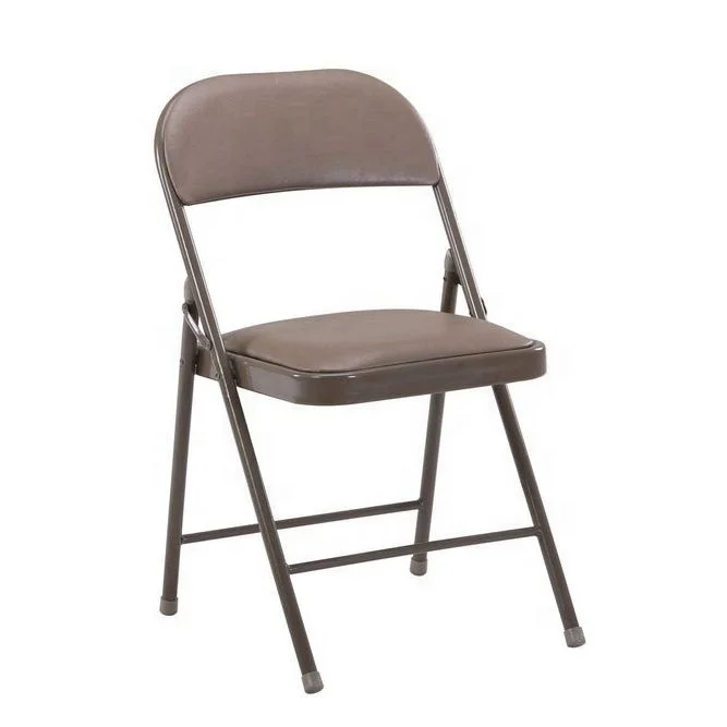 High quality commercial comfortable seat and back steel with powder coated frame metal folding chair