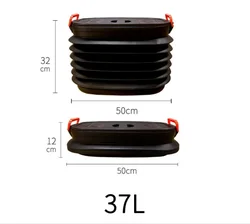 Telescopic Storage Bucket with Lid Portable Outdoor Fishing Water BucketVehicle Car Wash Mop Foldable Trash Can Camping Supplies