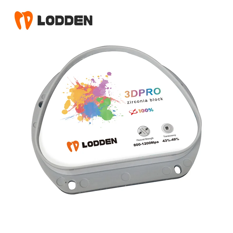 Dental lab CADCAM block zirconia blank discs 98mm 95mm AG multilayer LODDEN 3Dpro multilayer zirconia block
