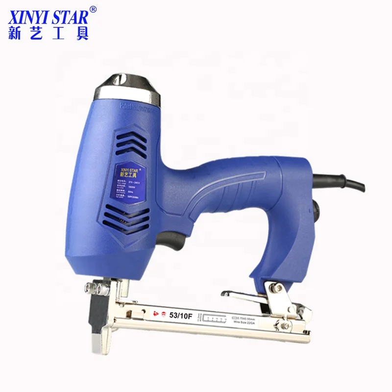 XINYI 53/10F staples tacker 1014F AC electric stapler gun machine manual staple gun tacker
