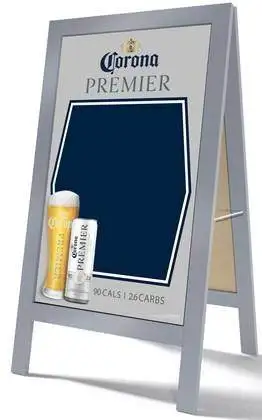 Free Standing 3mm Thick Aluminum MDF Hotel Sign Board Wooden Frame Decorative Advertising Notice Menu Chalkboard Display Boards