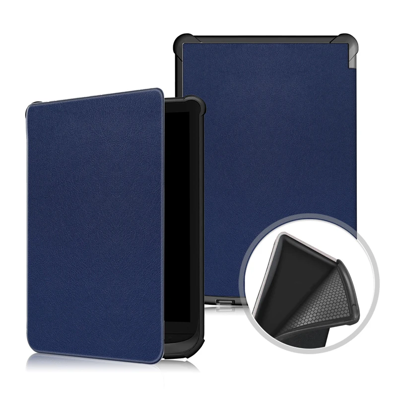 Magnetic Flip Stand PU Leather Soft TPU Smart Case Protective Cover For Pocketbook 627 616 632 633 628 Colour