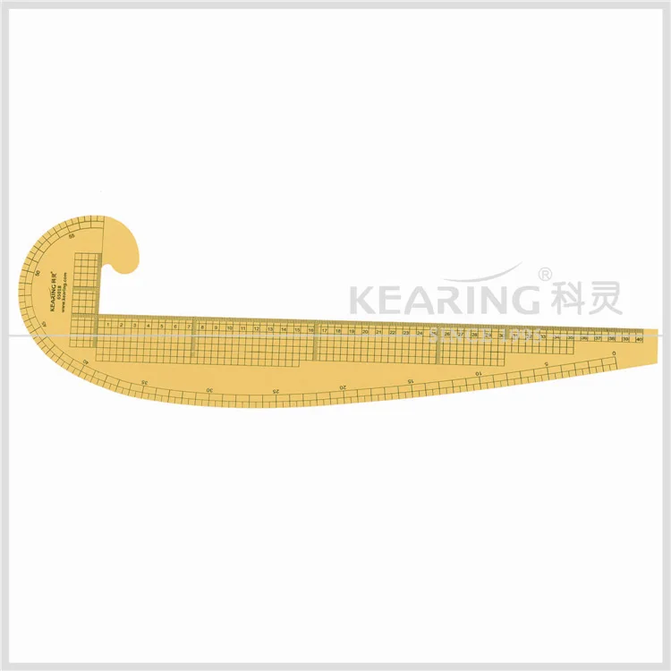 Metric Curve Ruler Yellow Printing Surface Armhole Peach Ruler Drawing Measuring Plate Making Ruler Tool