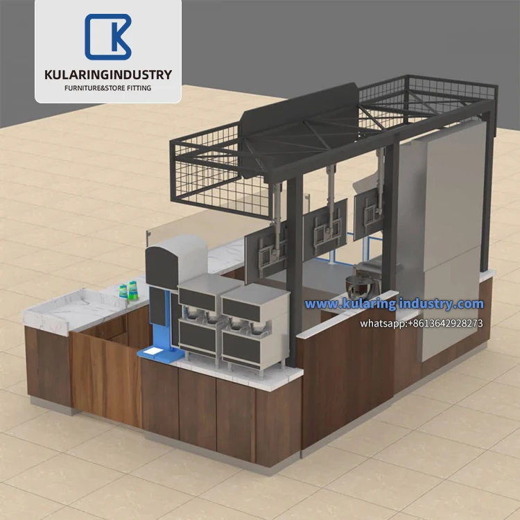 Hot Selling Donut Kiosk & Bakery Display Counter with Professional Design in Retail Store