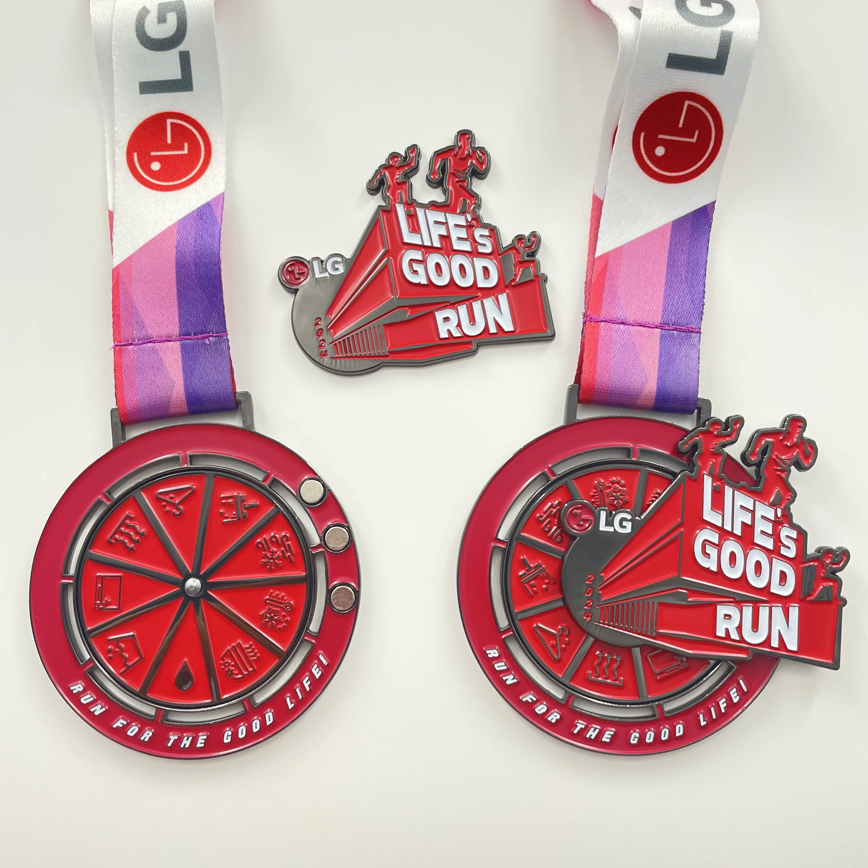 Zinc Alloy 3D Sports Race Award Medals JO-EY-67 5KM 10KM Running Sports Medals