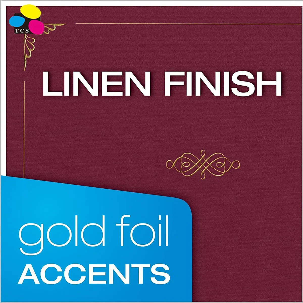 Cheap gold-foil embossed covers with a linen finish 30% recycled fiber Burgundy Letter Size 30pcs/box Paper Certificate Holders