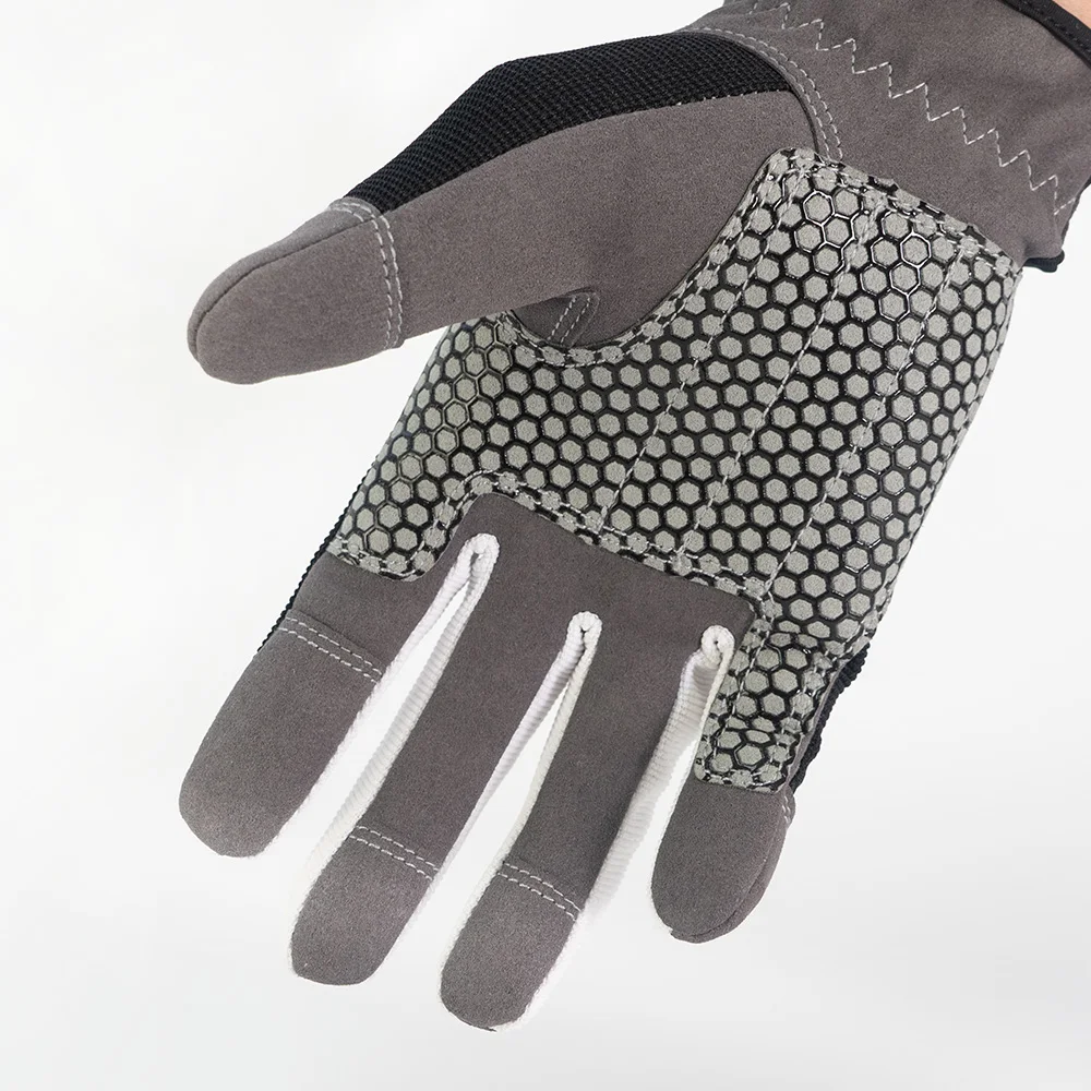 Customized good quality men fishing net glove breathable mesh fishing gloves for uv sun protection