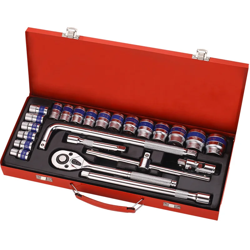 24pc 1/2'inch Auto Repair Hand Tool Include Spark Plug Deep Socket Tools Set And Wrench