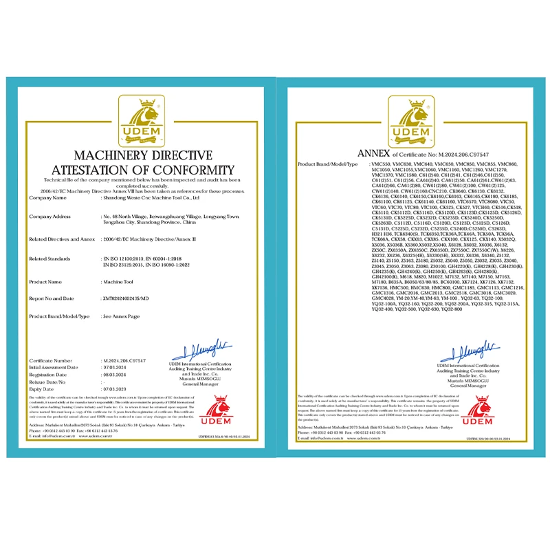 VMC1260  horizontal machining center cnc vertical 5 axis cnc machining center Frame