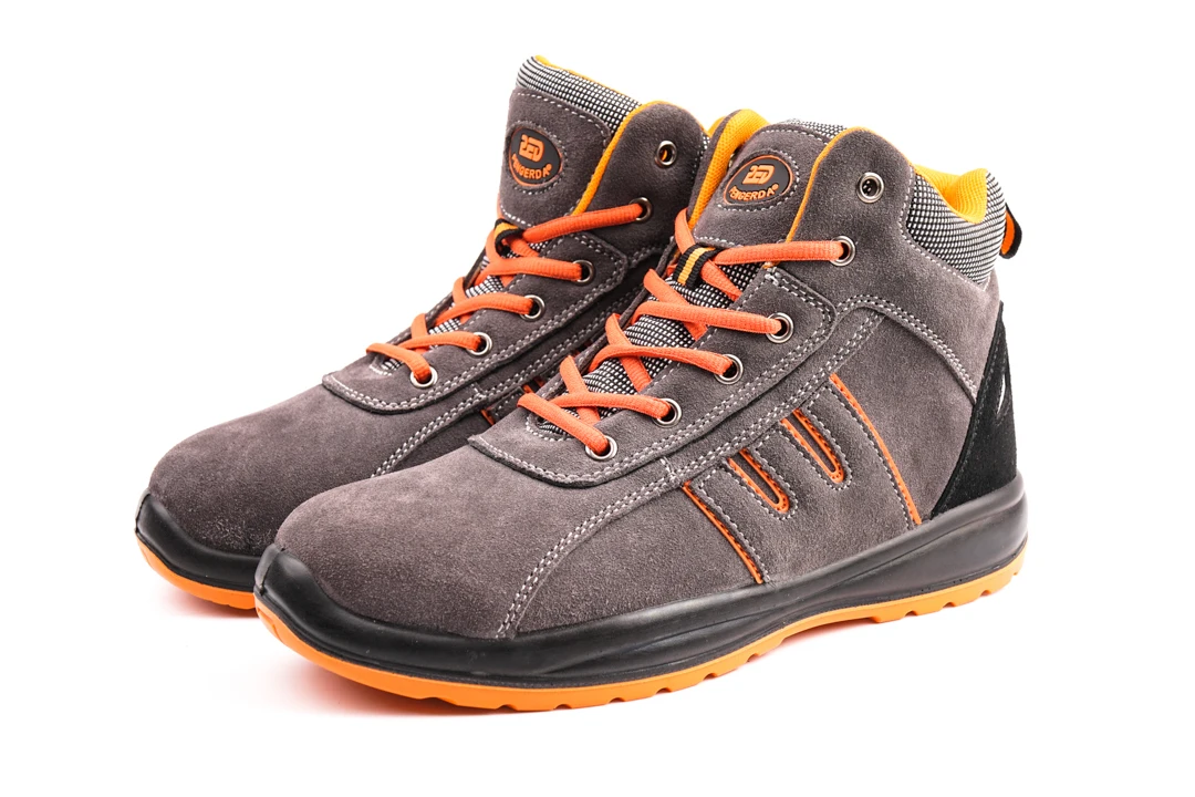 Sport Suede leather slip-resistant safety steel toe construction security work shoes