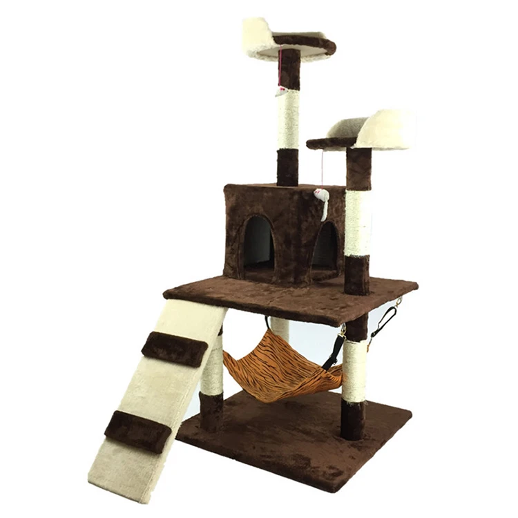 Wholesale Indoor Multilayer Board Medium Pet Cat Climbing steps Frame Modern Cat Tree House
