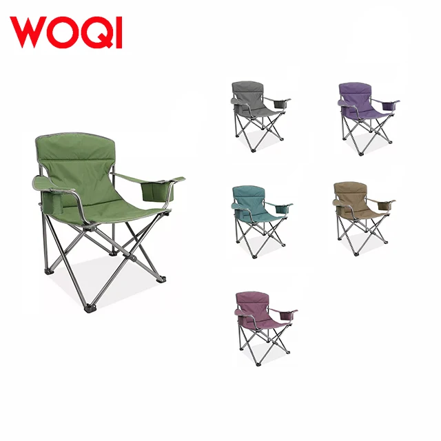 WOQI Открытый прочный портативный стеганый складной металлический каркас стул для кемпинга