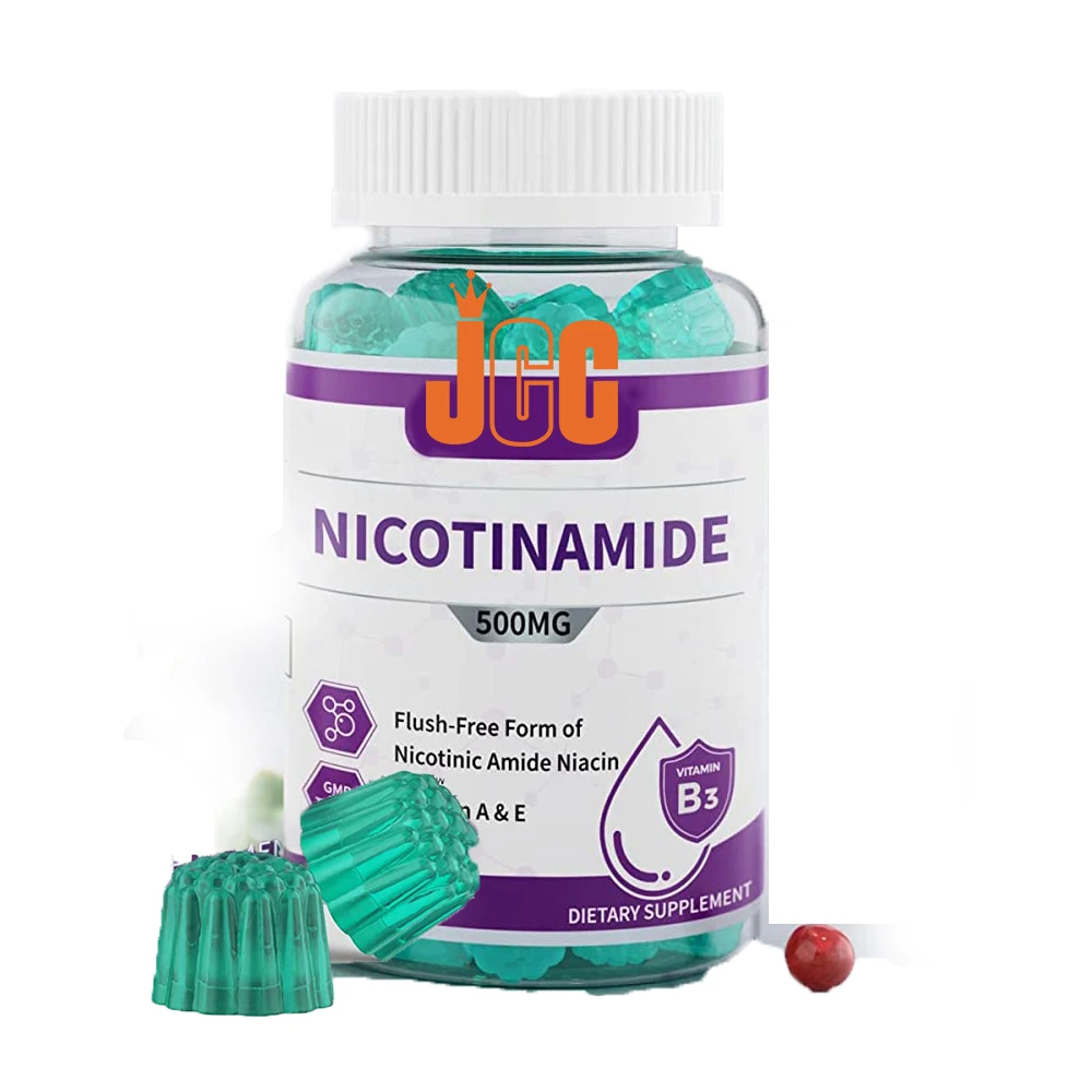 Nicotinamide Gummies Vitamin B3 Flush Free Nicotinic Amide Niacin for Healthy Aging Cellular Energy Metabolism Vegan
