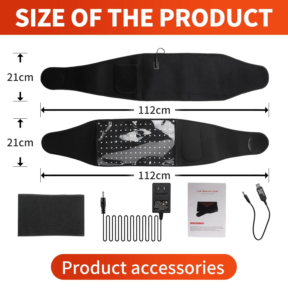 Spot wholesale factory price pain relief light strip infrared 660nm 850nm LED red light treatment health belt