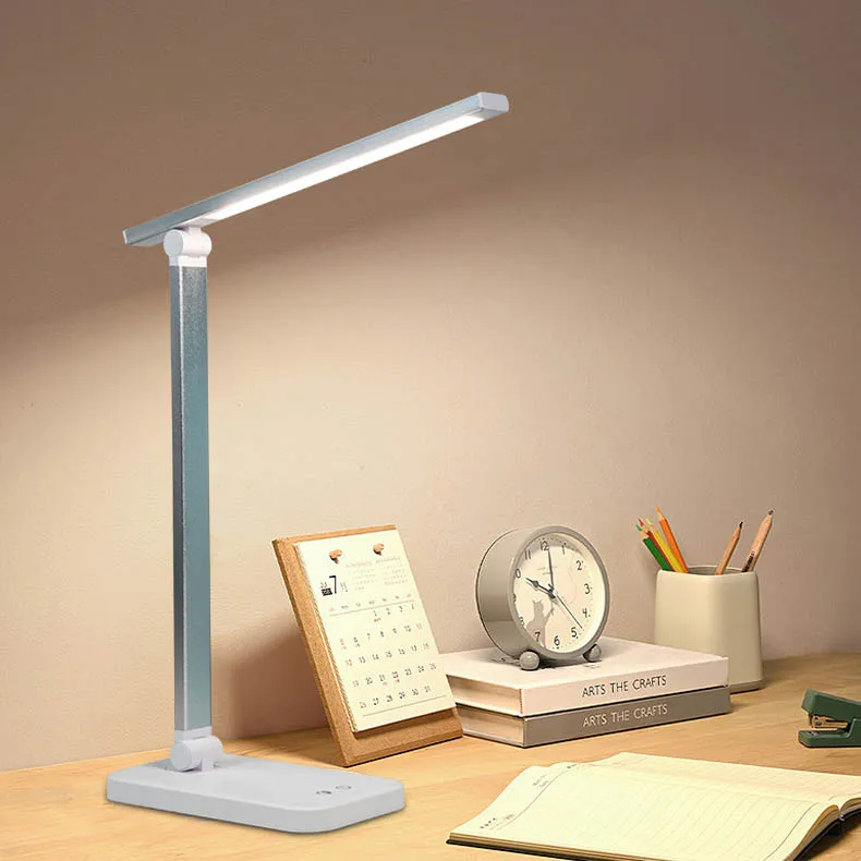 Large cheap aluminum metal eye protection desk lamp led usb port study book reading table light office work simple flexible lamp