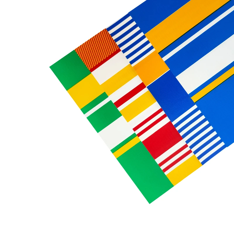 Anti-uv outdoor pvc tarps printed stripe pvc tarpaulin for awning for tent