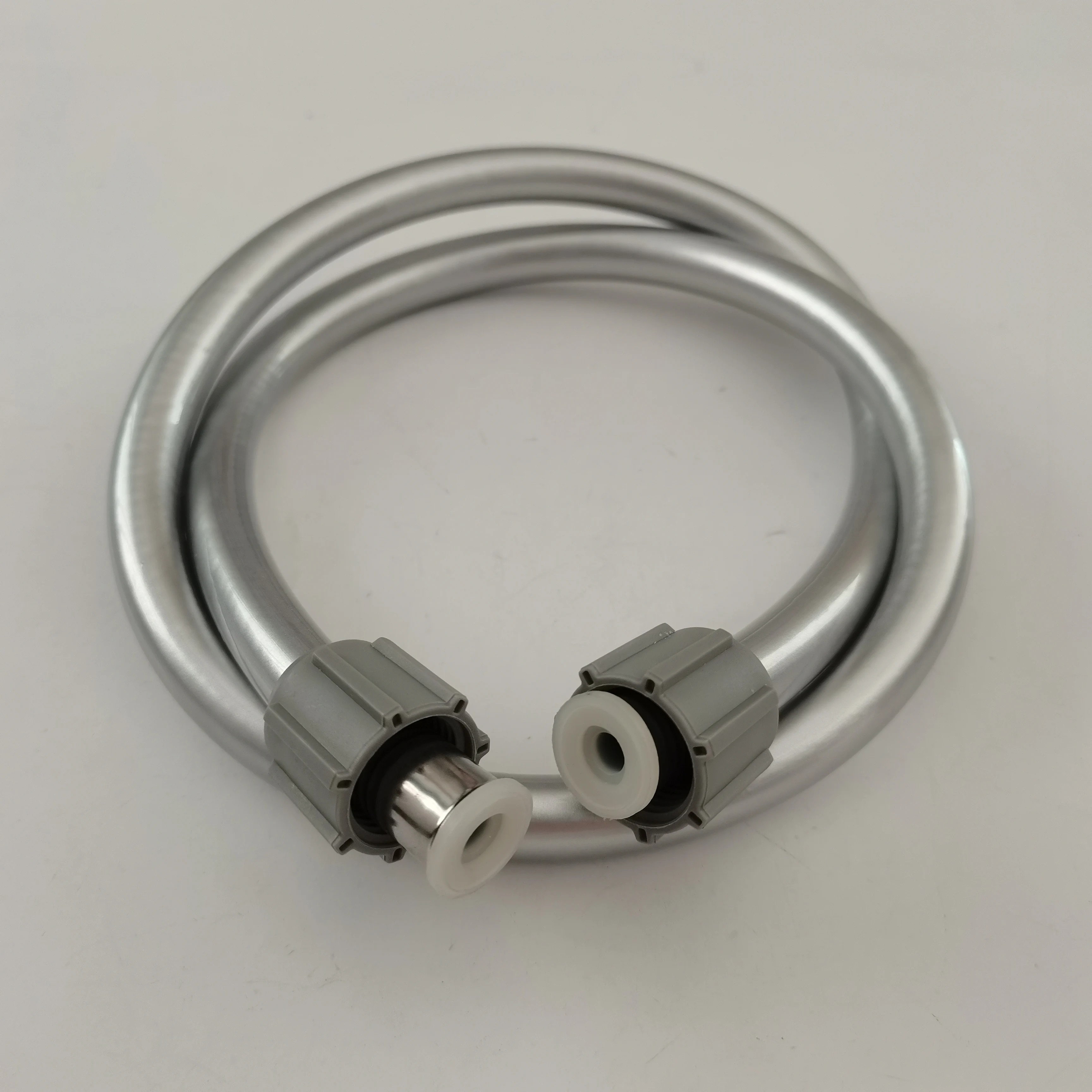 China popular silver grey PVC plastic braided flexible rubber sanitary bathroom bidet sprayer shower hose tube pipe