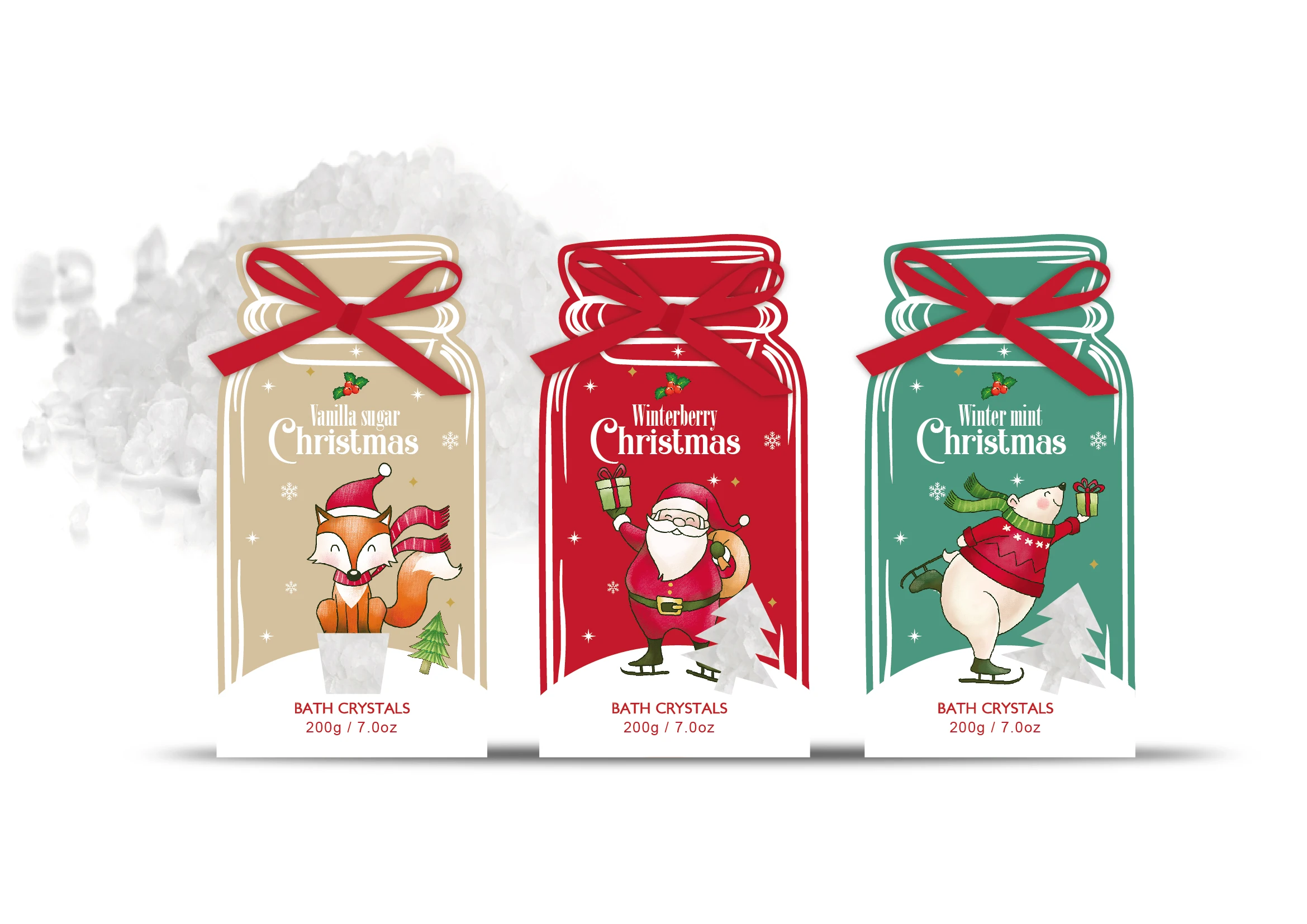 Crackling Epsom Bath salt Bath gift set spa Crystal 15g Bath salt  relaxing scent muscle soak crystal body relaxation