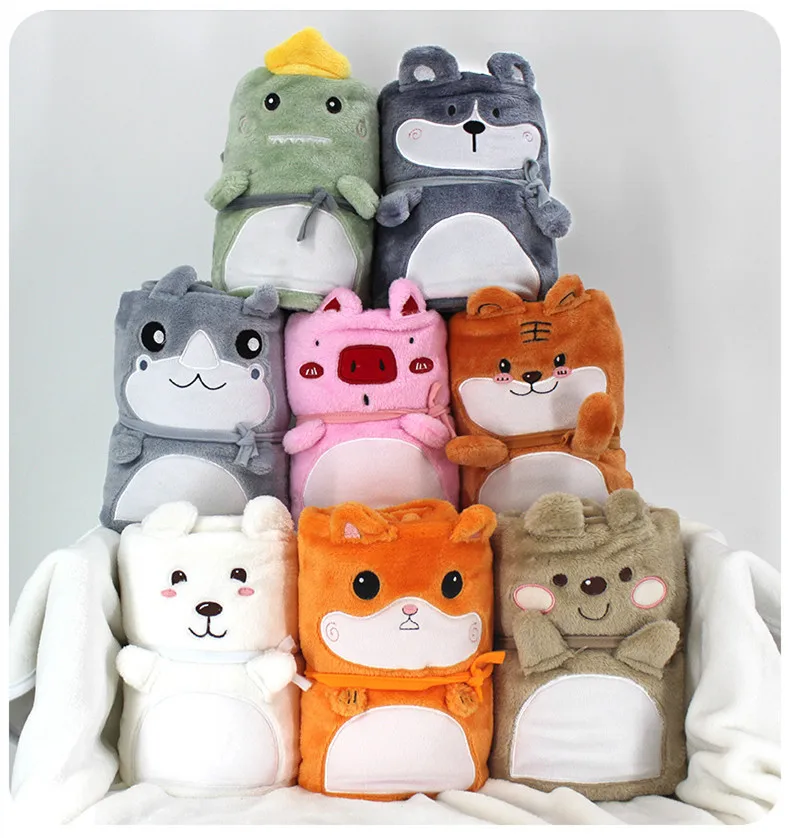 Soft Kids Dinosaur Roll Throw Plush Flannel Blanket Baby 100% Fleece Polyester Blanket