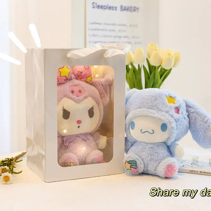 Aolan Japan Figure Cinnamonroll Kt Cat Kuromi My Melody Mini Kawaii Kitten Plush Cartoon Jade Guigou Plush Toy 20cm Kids Gift