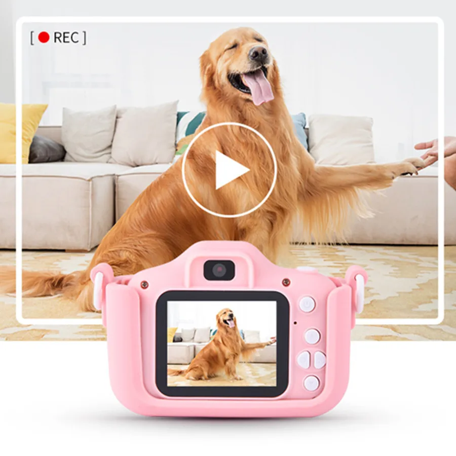 Cartoon Kids digital Camera Children fun instant Camera Built-In Games 2.0 Inch 2000W Kids Photo video Camera