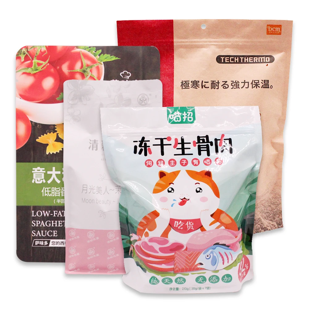 high transparent clear plastics flat bottom bag square bottom plastics bag with resealable pocket zipper