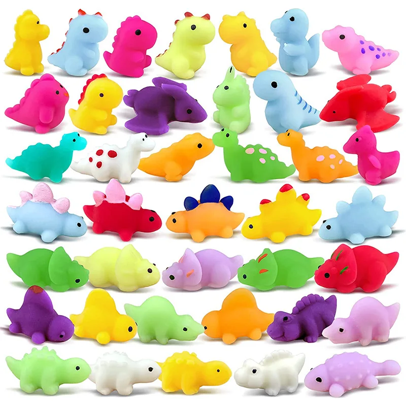 Mochi Dinosaur Squishy Toys Kawaii Stress Reliever Toy  for Kids  Easter Egg Hunt Filling Treats Party Favor Squishy Toys