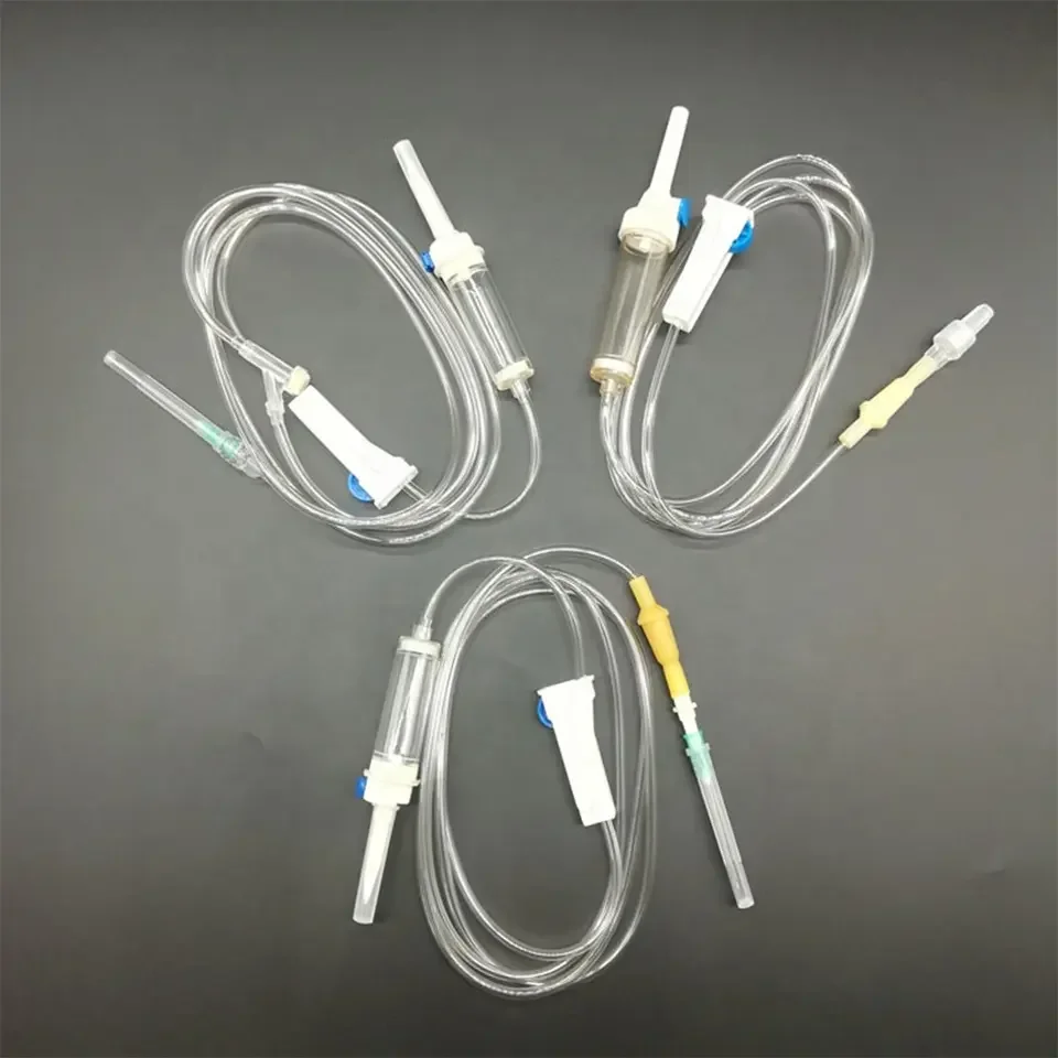 High Quality CE Sterile Luer Lock Infusion Giving Fluid Drip Set Sterile Disposable IV Infusion Set with Flow Regulator