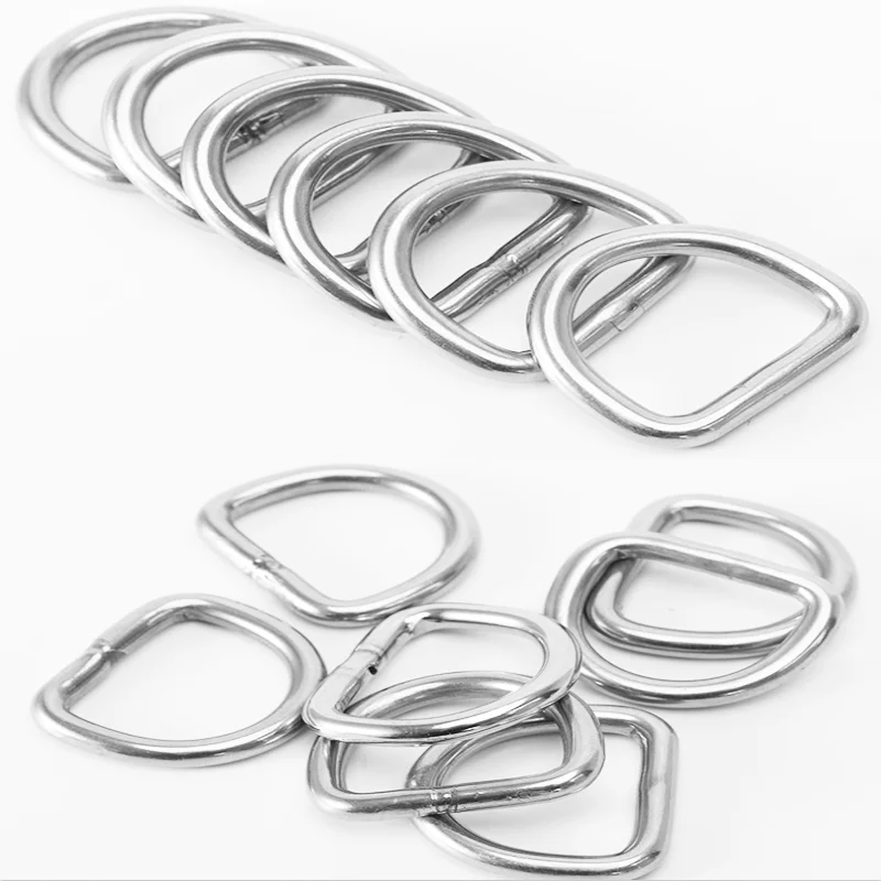 Factory Supply Stainless Steel 304 welded d ring Stainless Steel 316L Metal D Ring