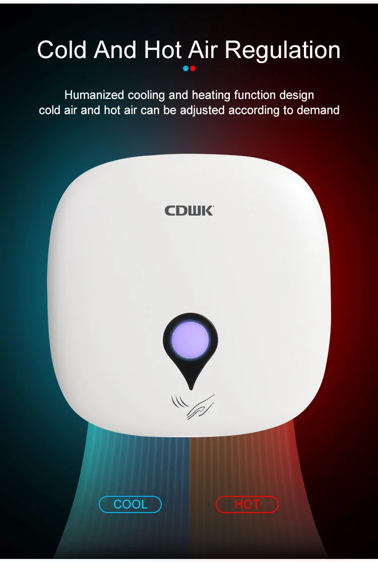 CDWK public toilet commercial wall mounted high speed automatic hand dryer