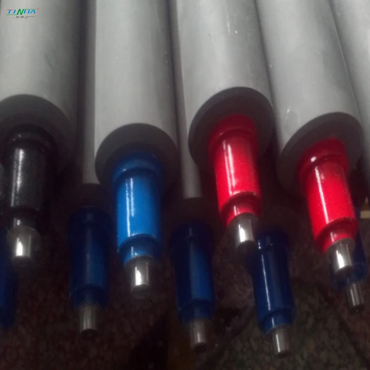 Steel Grinding Shaft Gluing Rubber Roller Laminated Polyurethane High Quality Wear-resistant PU Rice Mill Machine Parts CN;GUA