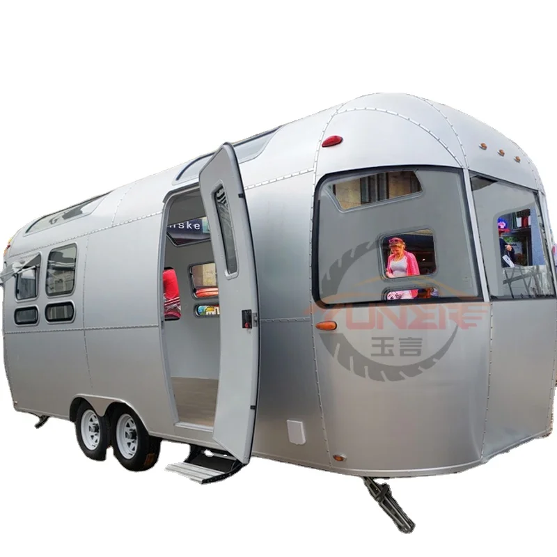 mobile home trailer house truck RV  with food trailer dual axel and steel frame